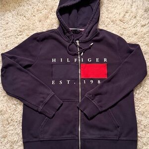 Tommy Hilfiger Navy and Red Varsity Jacket